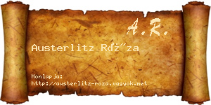 Austerlitz Róza névjegykártya